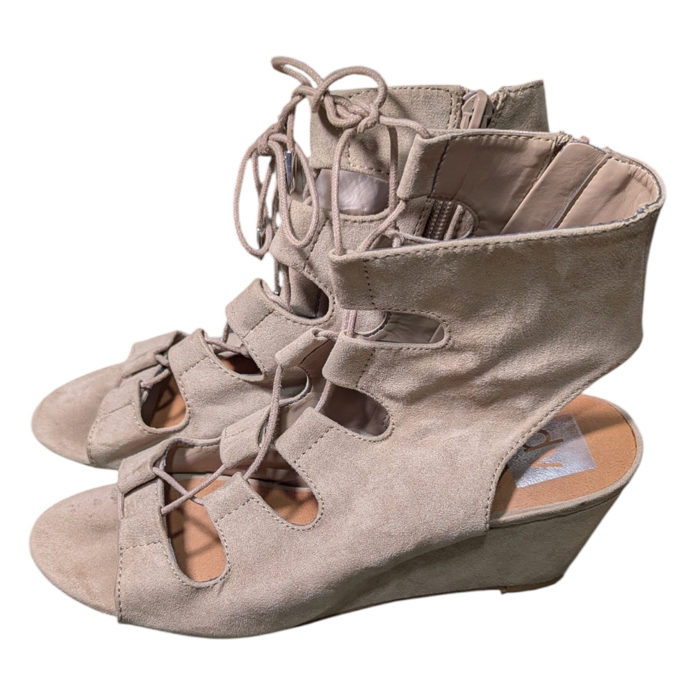 Dolce Vita Louise - Lace-up Wedge Sandal-Size 8 - Zip Side - Great Condition